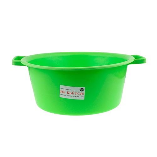 Таз п/э круглый 12л пищевое с ручками, цвет в ассортименте Т12-0102, 5/15