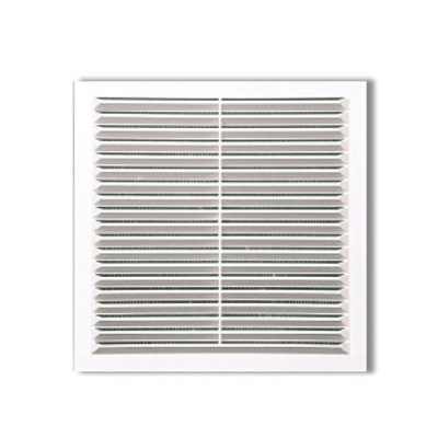 Решетка вентиляционная 150х150мм разъемная с москитной сеткой П1515Р белый 16мм АВС Эвент, 1/200