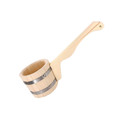 Ковш для бани 1,0л дерев с горизонт. ручкой Банный Мастер, 1/1