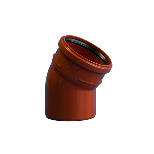 Отвод канализац. 110/30 наруж, рыжий, Политэк, 5/70