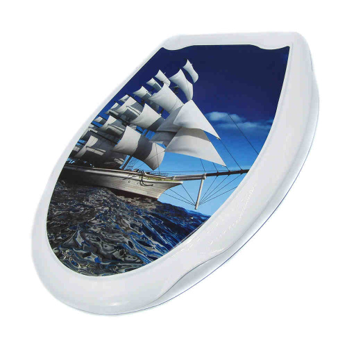 Сиденье для унитаза пластм Универсал Декор Кораблик, 1/10