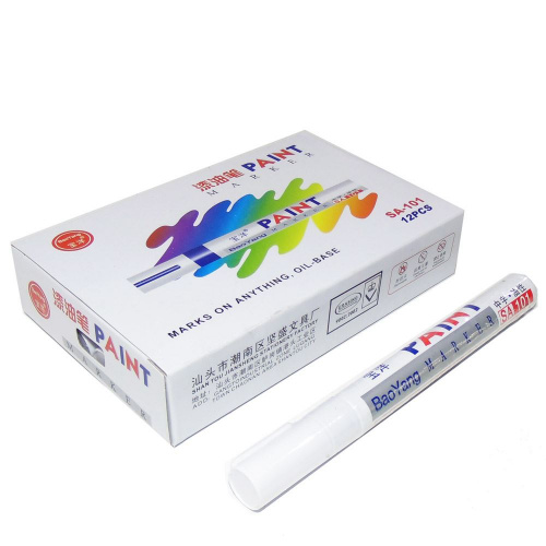 Маркер-краска белый, 12/144/, 1200/1296