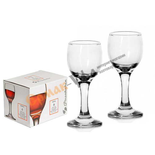 Стопка 60мл, рюмка, БИСТРО 6шт/уп, ликер, Pasabahce, 44134В, 1/4