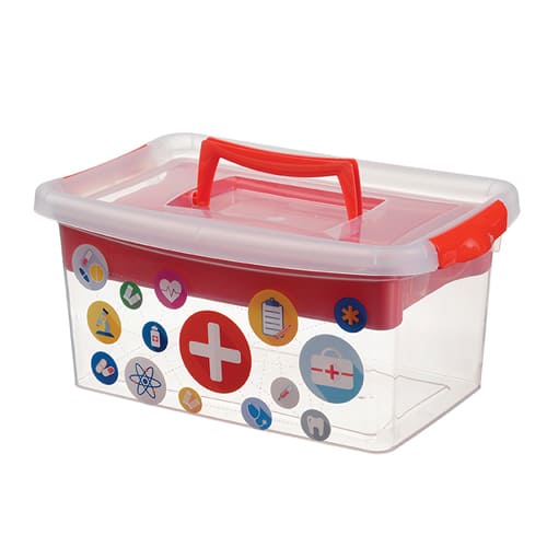 Контейнер для аптечки 4 л, красный, 1/11