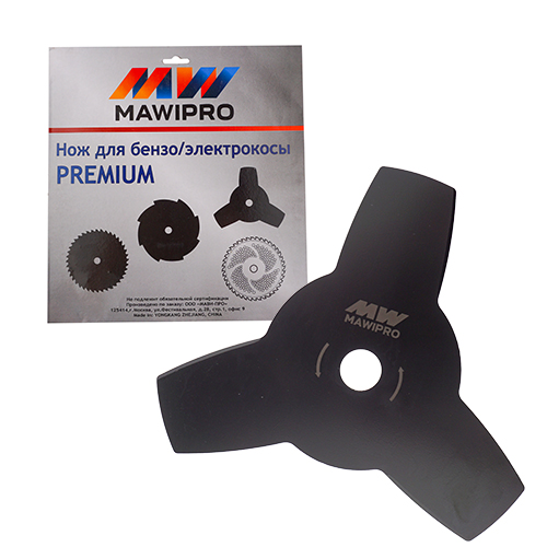 Нож для бензо/электрокосы MAWIPRO 255х25,4х3Т PREMIUM, уп. 100шт. , 1/100