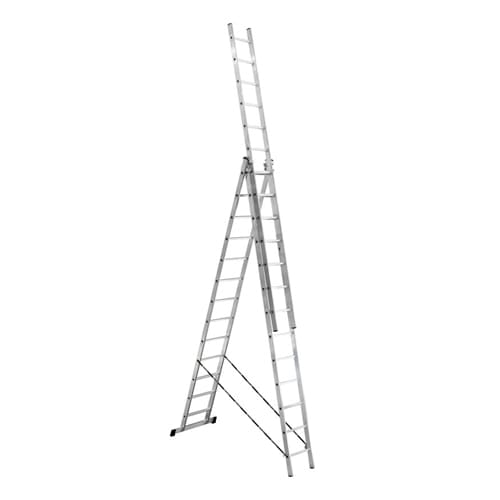 Лестница алюм. трехсекц. 3х13 ступ. выс. 3,711/6,220/8,695 , вес 17,58 кг, стен. проф. 1,30мм, 67х20мм UFUK Турция, 1/1