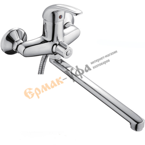 Смеситель для ванны LEDEME 2229-В 1/2 керам, шар перекл душа, длинный излив 300 мм, карт. 40мм. , 1/10