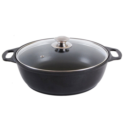 Кастрюля жаровня 3. 0 л, со стеклянной крышкой, ж34а KUKMARA, 1/5