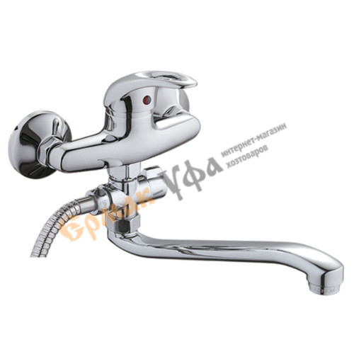 Смеситель для ванны LEDEME 2102-В шар, длинный излив 300 мм, карт. 40мм. , Н, 1/10