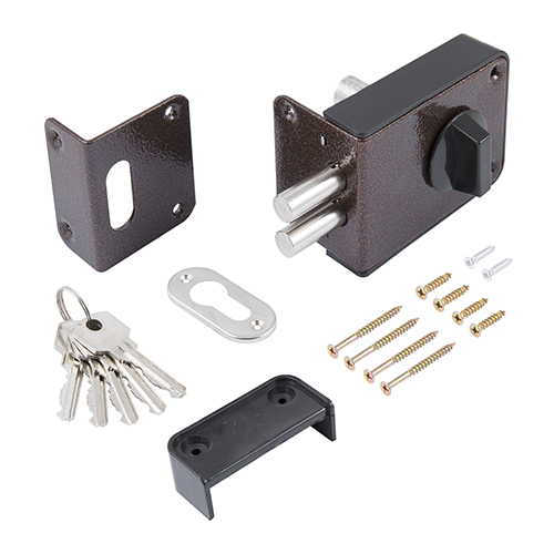 Замок накладной ОМЕГА 3Н1-1 ПНЗ, медь, 1/20