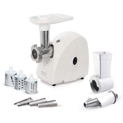 Мясорубка эл. Аксион М32. 02, 1500Вт, 100кг/час, приставка для набивки колбас, овощерезка, соковыжималка, решетка, нож, 1/3