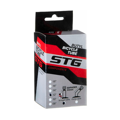 Камера велосипедная STG, бутил 12х1,75/2,125, автониппель 33 мм, , упаковка: коробка, Х82402, 2/50