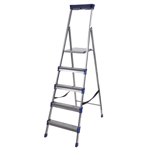Стремянка стальн. 5 ступ. высота до платформы 107см, широкие металл. , НИКА, Россия, 1/1