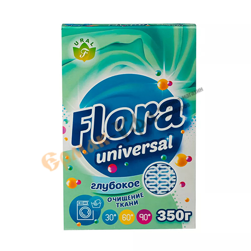 Порошок стиральный ФЛОРА универсальный 350гр, 24/24
