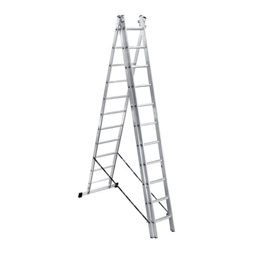 Лестница алюм. трехсекц. 3х11 ступ. выс. 3,12/5,59/8,06, вес 15,77кг, стен. проф. 1,13мм, 67х20мм UFUK Турция, 1/1