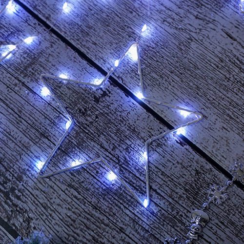 Гирлянда Бахрома 3х1м ЗВЕЗДА И МЕСЯЦ Белый ПРОВОЛОЧНАЯ