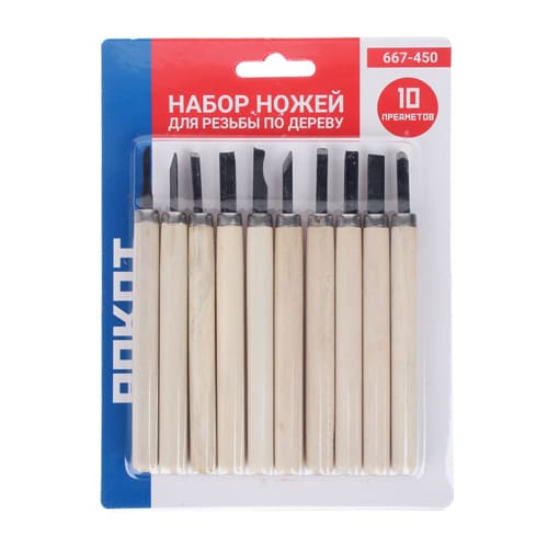 Резцы по дереву набор 10пр, 1/100