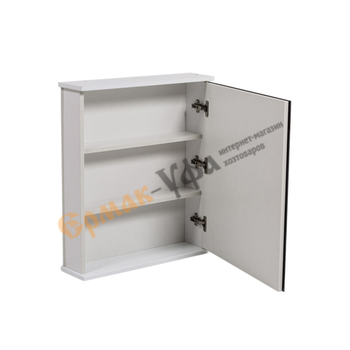 Шкаф зеркальный Мимоза 600, белый, 1/1