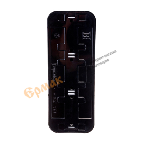 Розетка ОП 3-местн BYLECTRICA, РА16-263, ЧЕРНАЯ, 1/42